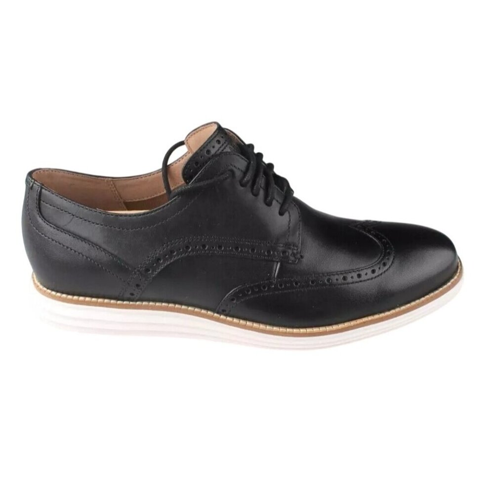 Cole Haan Men's 10 Original Grand SHWNG Remastered Wingtip Oxfords Shoes Black - Picture 6 of 12